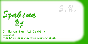 szabina uj business card